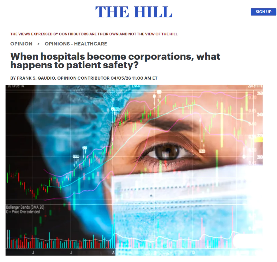 When hospitaLs become corporations what haPpens to patient safety